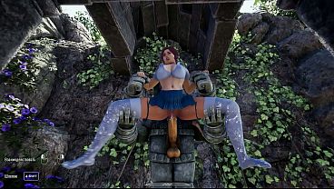 Estátua secreta em ilha deserta penetra bundinha apertada de Lara Croft